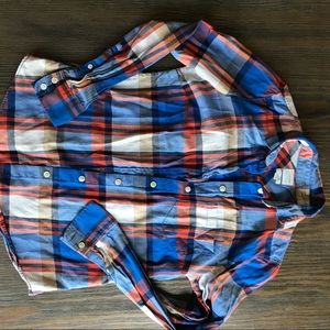 J Crew Long Sleeved Plaid Button Down